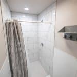 showers inside the bathhouse at threepeaks